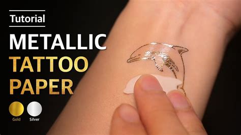 [How To Use] Metallic Tattoo Paper (Gold/Silver) - YouTube