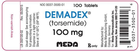 Demadex - FDA prescribing information, side effects and uses