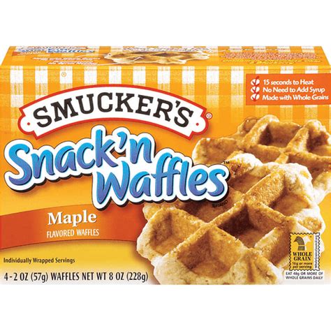 Smucker's Maple Flavored Snack'n Waffles 4 Ct Box | Breakfast Food | Market Basket