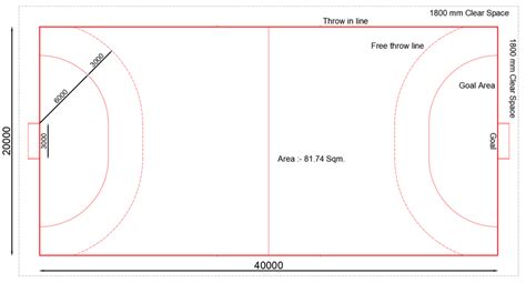 Handball Court Dimensions (Size & Free dwg.) - layakarchitect