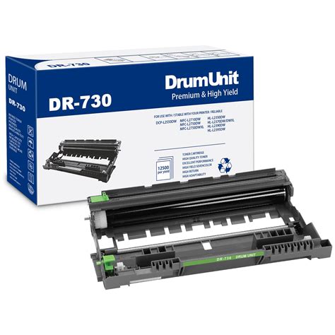 DR730 Drum Unit Yields Up to 12,500 Pages Replacement for Brother DCP ...