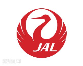 日本JAL航空公司标志为什么是红鹤 - LOGO站