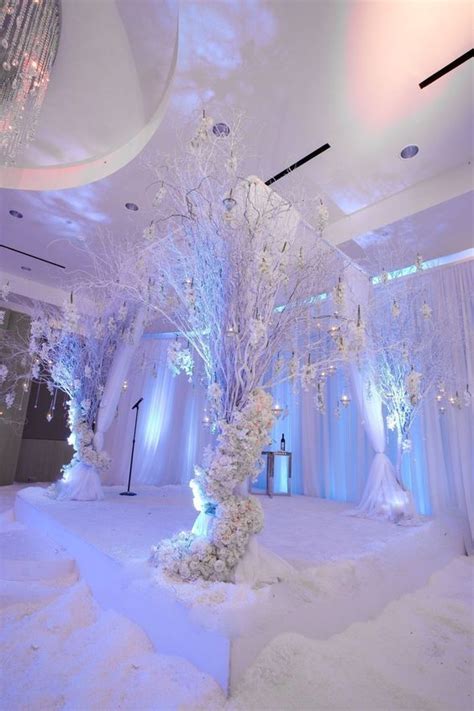 Modern Wedding Themes: White Tree Dance Floor Decor