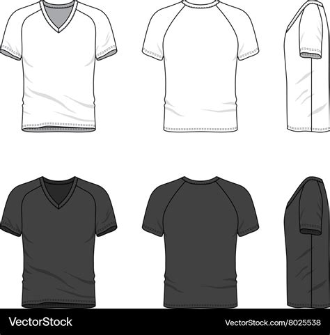 Blank V Neck T Shirt Template - Sampletemplate.my.id