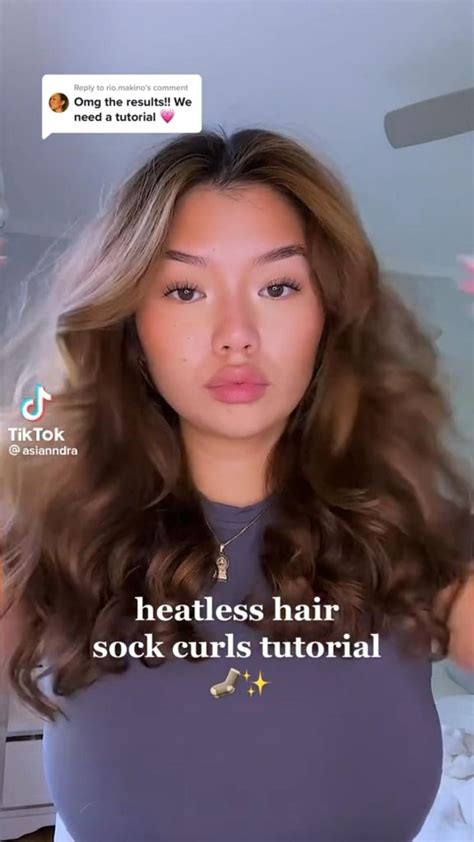 heatless/sock curls 🧦 | Heatless curls, Hair curling tips, Curl hair overnight