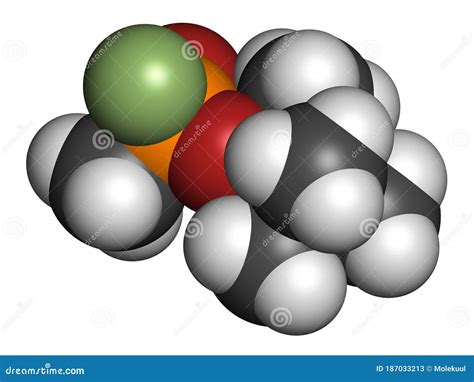 Soman Nerve Agent Molecule (chemical Weapon). 3D Rendering Stock ...