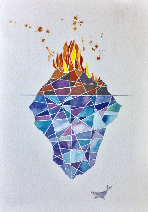 The Land of Fire and Ice | Postcard, Illustration art