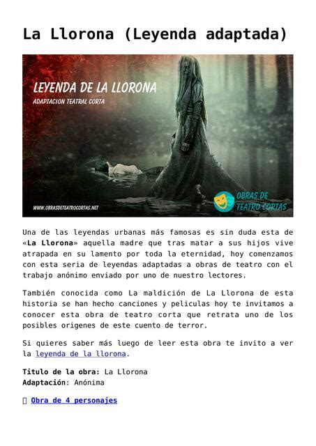 La Llorona | Noelia Caballero | uDocz