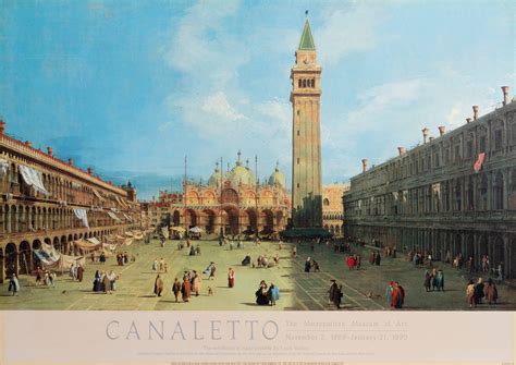 Lot - Giovanni Antonio Canaletto, Piazza San Marco , Poster on board