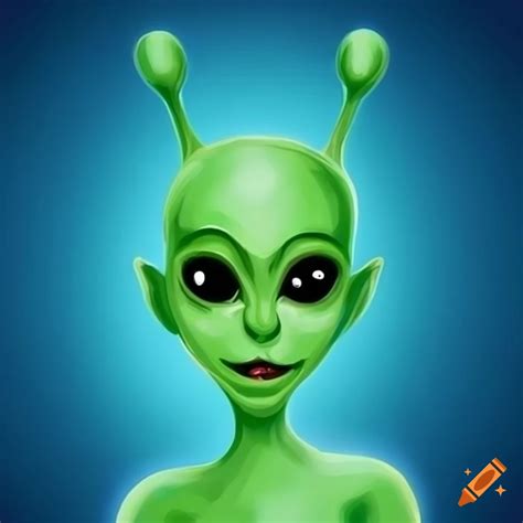 Cartoon aliens with friendly demeanor