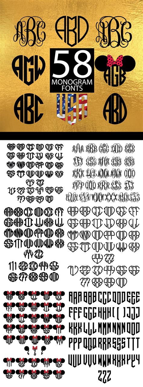 Monogram Svg Monogram Font Svg Monogram Font Bundle Svg | Etsy