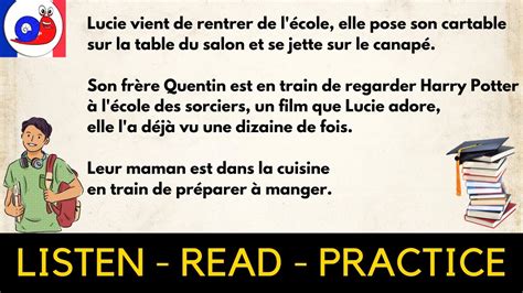 French Reading Practice - 10 texts [Improve your pronunciation & vocabulary] - YouTube