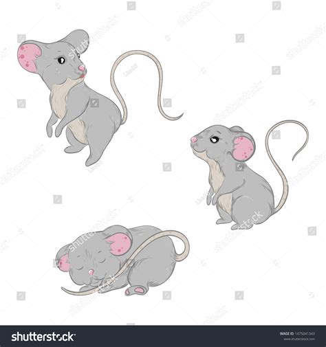 Set Mice Sleeping Mouse Stock Vector (Royalty Free) 1475041343 | Shutterstock