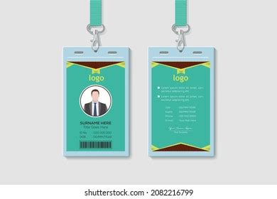 Creative Modern Id Card Template Vertical: เวกเตอร์สต็อก (ปลอดค่าลิขสิทธิ์) 2080668919 ...