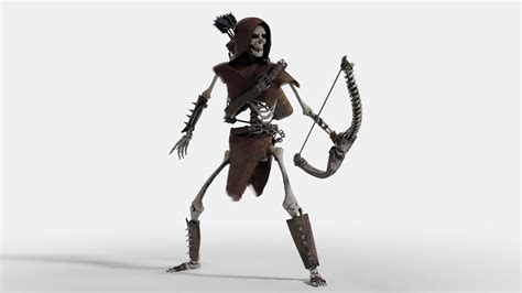 3D model animated Skeleton Archer | CGTrader