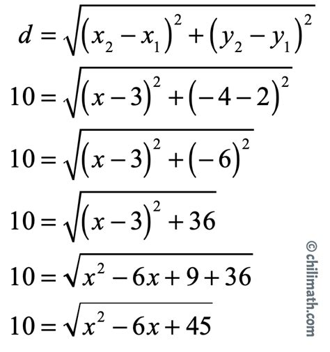 Distance Formula and Examples | ChiliMath