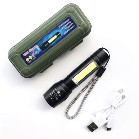 XPE + POLICE CREE mini LED flashlight rechargeable waterproof USB ...