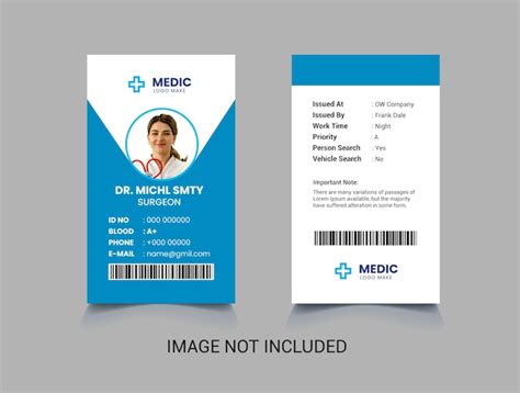 Premium Vector | Hospital doctor id card design