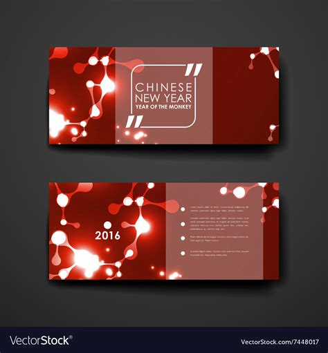 Set of modern design banner template in Chinese Vector Image