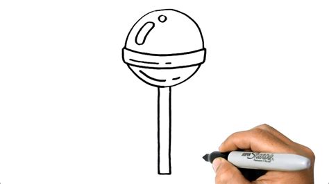 How to DRAW a LOLLIPOP Easy Step by Step - YouTube