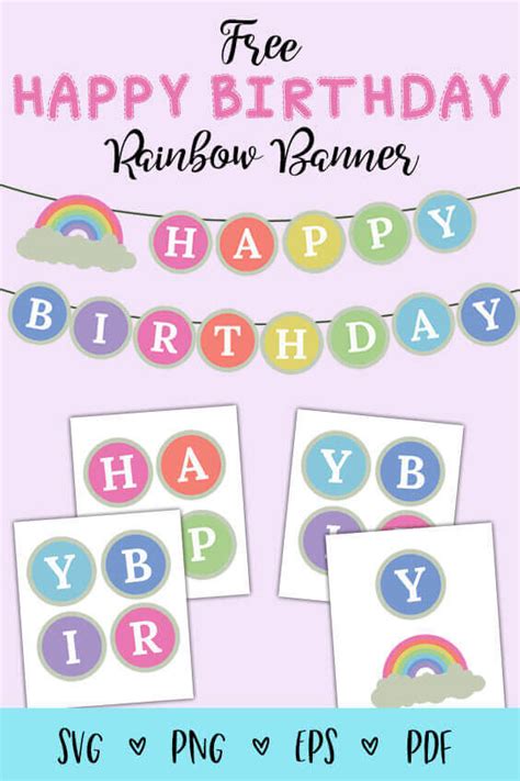 Birthday Banner SVG - Free SVG Files