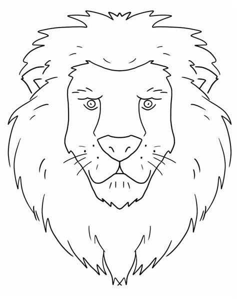 Wonderful Lion Face Coloring Page - Free Printable Coloring Pages for Kids