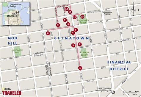 Chinatown San Francisco map - Map chinatown San Francisco (California - USA)