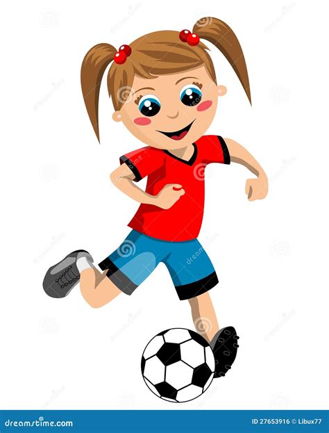 Soccer Girl stock vector. Illustration of ball, symbol - 27653916