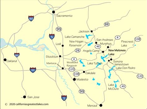 New Melones Lake Directions