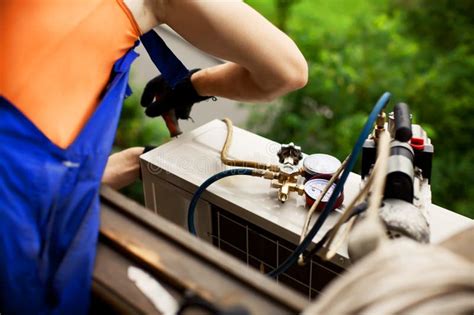 Industrial Air Conditioner on the Roof Stock Image - Image of ...