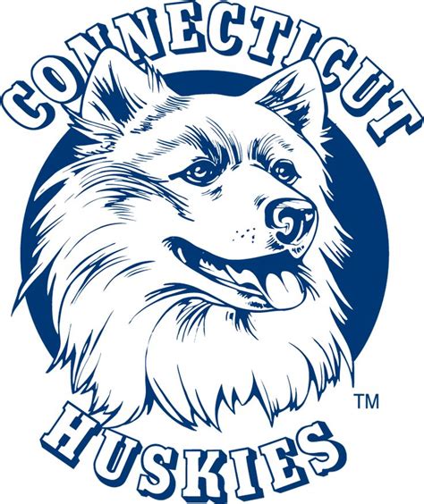 UConn Huskies Logo: New Jonathan Husky Head on Circle