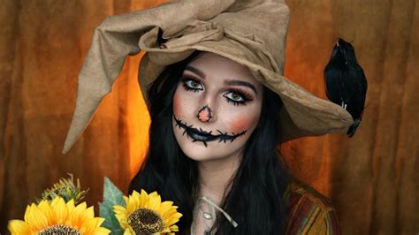 Pretty Scarecrow Makeup Tutorial | Halloween 2017 | Madalyn Cline - YouTube