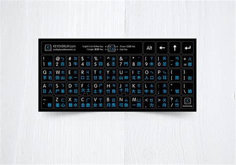 Chinese & English non-transparent bilingual keyboard stickers