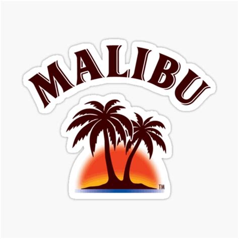 "Malibu Rum Fitted" Sticker by neesonxebrim | Redbubble