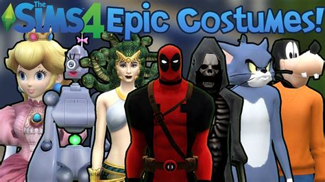 The Sims 4: Epic & Wacky Costumes! (Custom Content) - YouTube