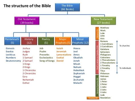 The Bible (66 Books) Pentateuch (5) Old Testament (39 books) New Testament (27 books) History ...