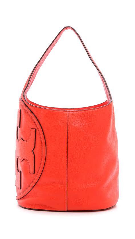 Tory Burch All T Hobo Bag Poppy Red in Red - Lyst