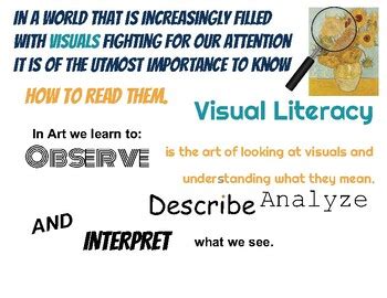 Visual Literacy Posters by Adventures in Art Education | TPT