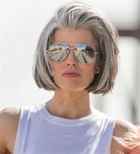 Pin by Marion Weber Miller on Hairstyles | Grey hair and glasses, Medium hair styles, Short hair ...