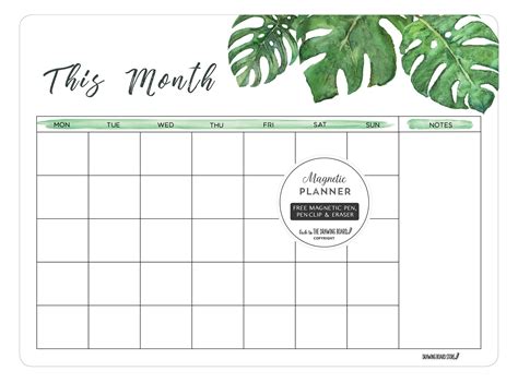 Magnetic planner/fridge Calendar/fridge planner/MONTHLY | Etsy