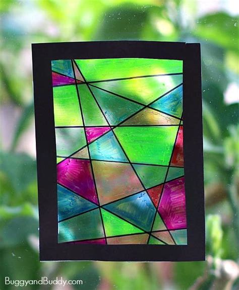 Stained Glass Suncatcher Craft | AllFreeKidsCrafts.com