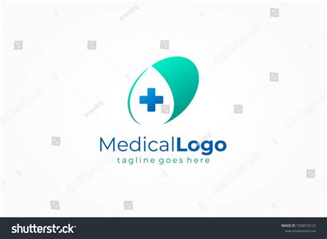 Medical Logo Healthcare Symbol Blue Green Stock Vector (Royalty Free ...