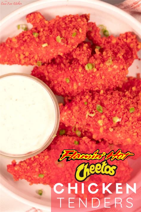 Flamin' Hot Cheetos Chicken Tenders | Flamin hot cheetos chicken recipe ...