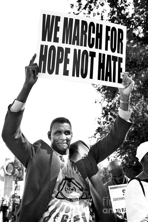 We March For Hope Not Hate Photograph by Diane Diederich - Pixels