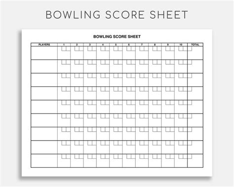 Bowling Score Sheet. Printable Bowling Score Pad. Bowling - Etsy | Bowling, Scores, Lettering