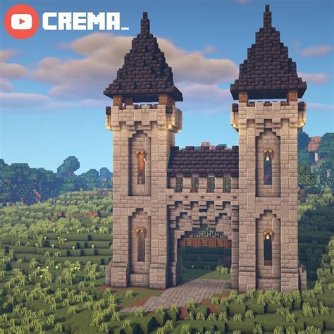 Medieval Castle Gate : Minecraftbuilds