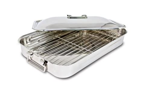 Stainless Steel Roasting Pans With Lids - Foter