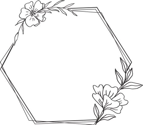 Flower Frame Border Simple - Infoupdate.org