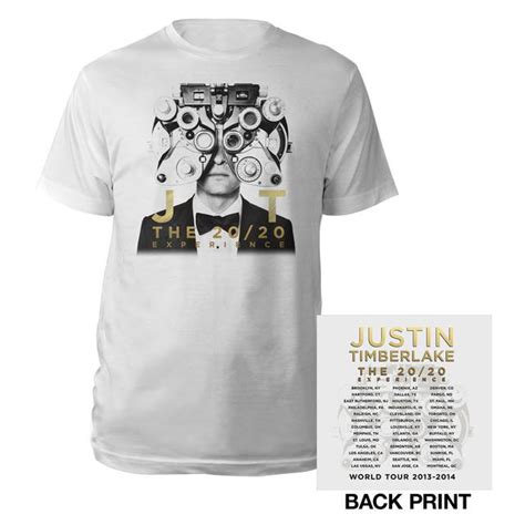 Justin Timberlake 20/20 Experience Tour Merchandise on Merchbar ...