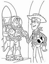 Buzz Lightyear Shakes Hand With Woody Sheriff Coloring Page  Free sketch template